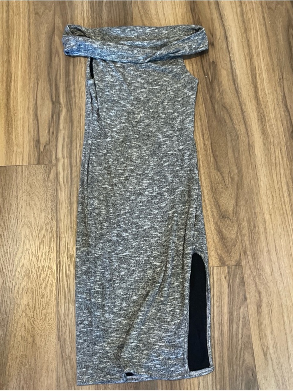 Love Culture Gray Sleeveless Cowl Neck Midi Dress